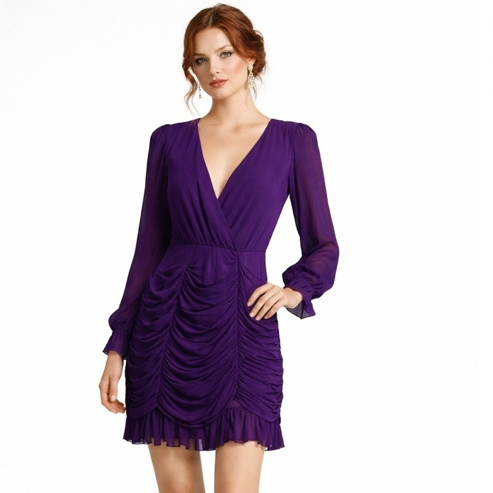 Anthro Hutch Mini Dress Womens Small Purple Fairy Whimsical Cocktail Holiday NEW